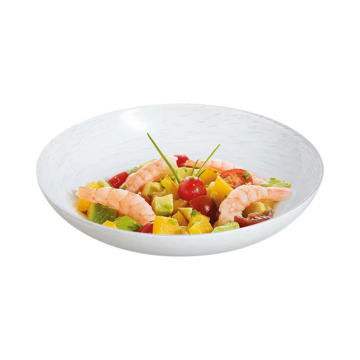 STONEMANIA - Assiette creuse blanche 20 cm