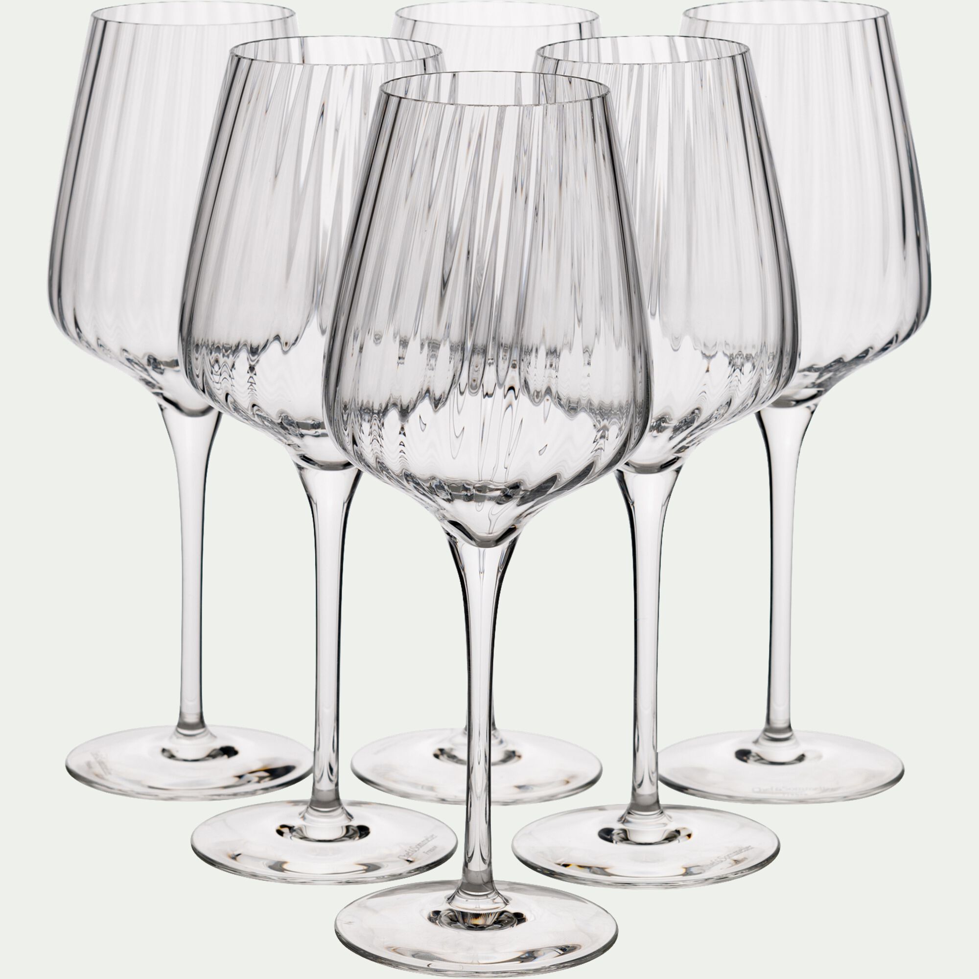 SYMETRIE - Coffret de 6 verres à pied tulipe en cristallin 45cl - transparent