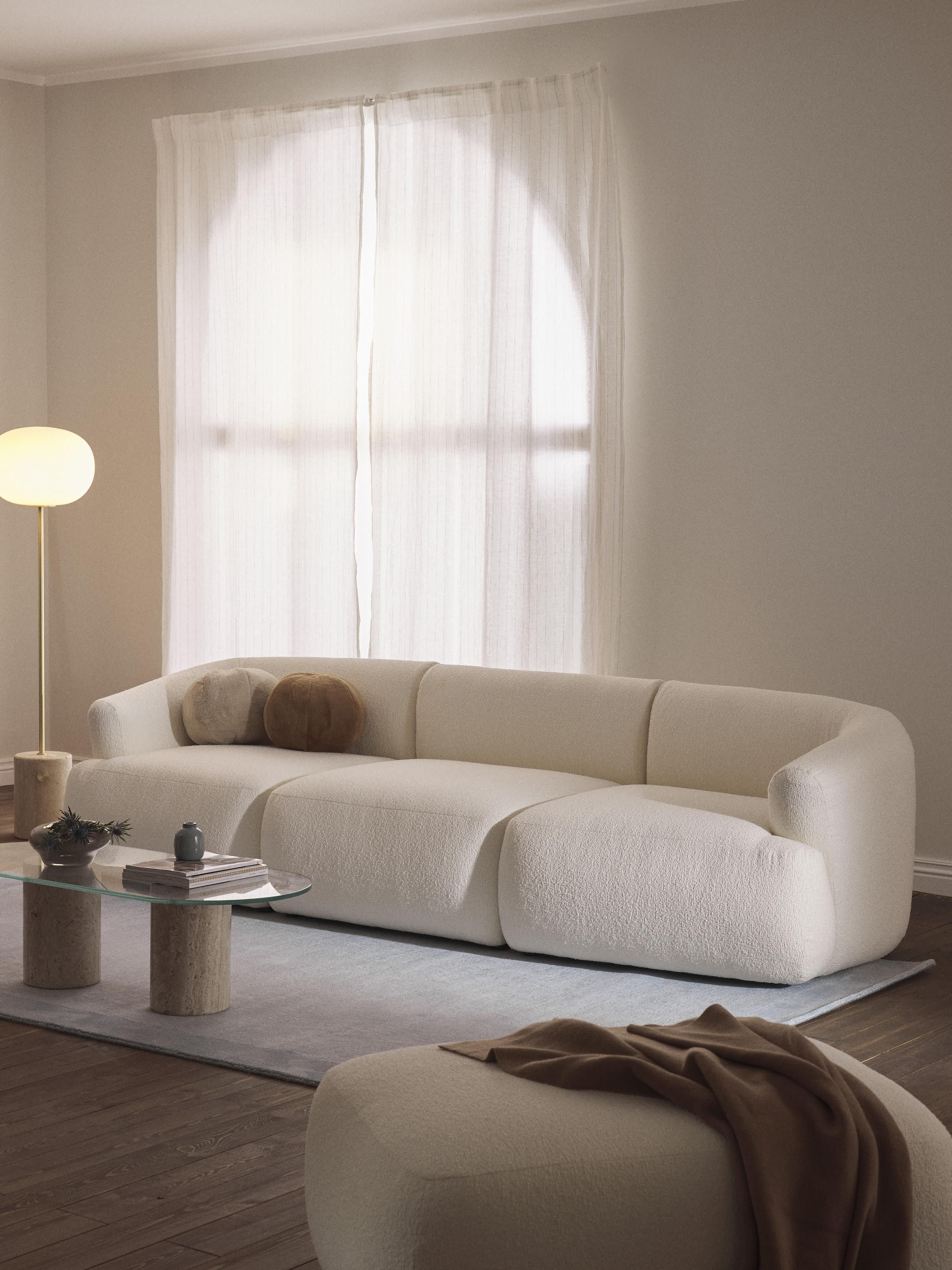 Modulares Bouclé-Sofa Sofia (3-Sitzer)