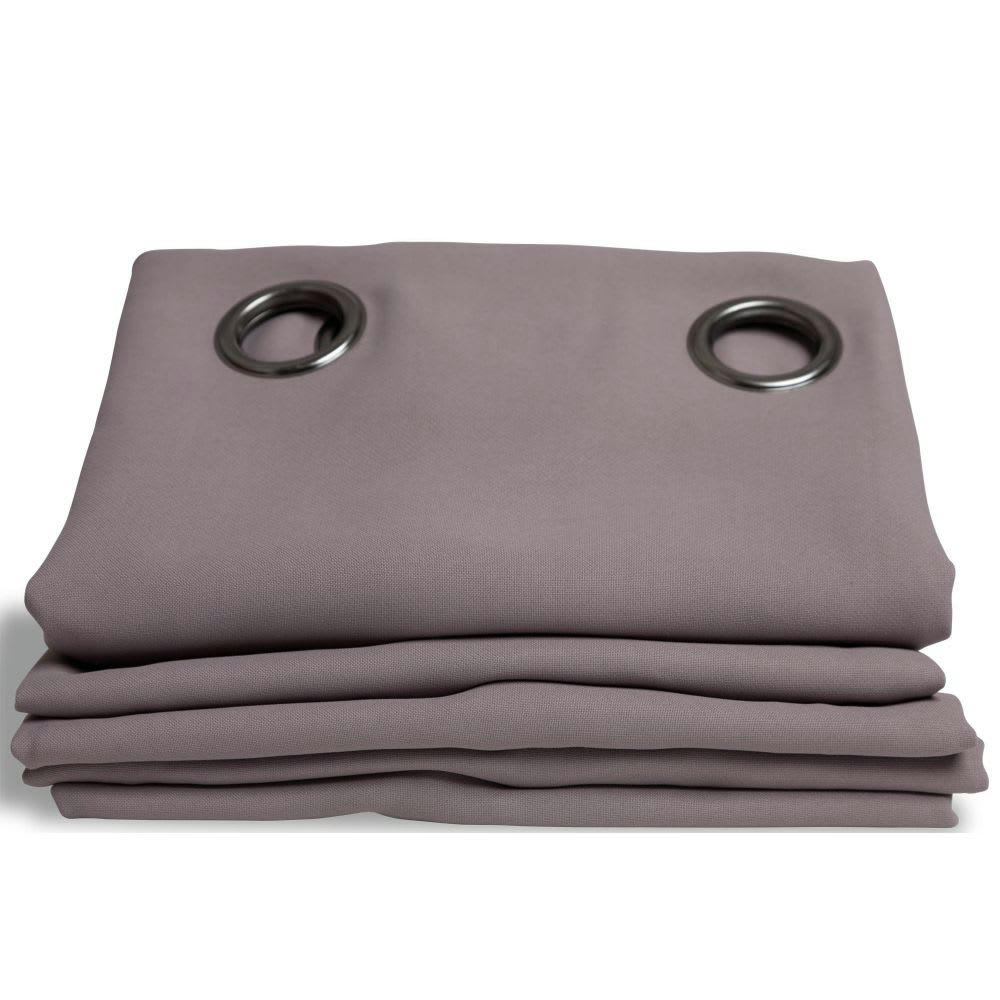 - Rideau occultant gris 140 x 260