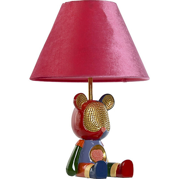 Lampe de table résine multicolore style pop art moderne 26 x 26 x 37 cm Multicolore pop art rouge dominant