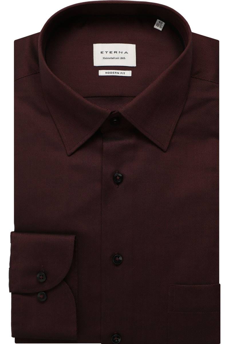 ETERNA Modern Fit Hemd Flieder-lila, Strukturiert