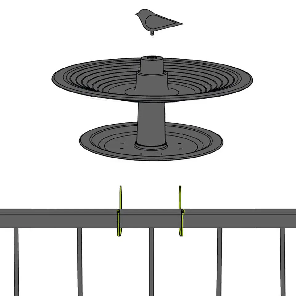 Voederschaal Goldfinch - taupe - 32 x 22 cm - kunststof - staand