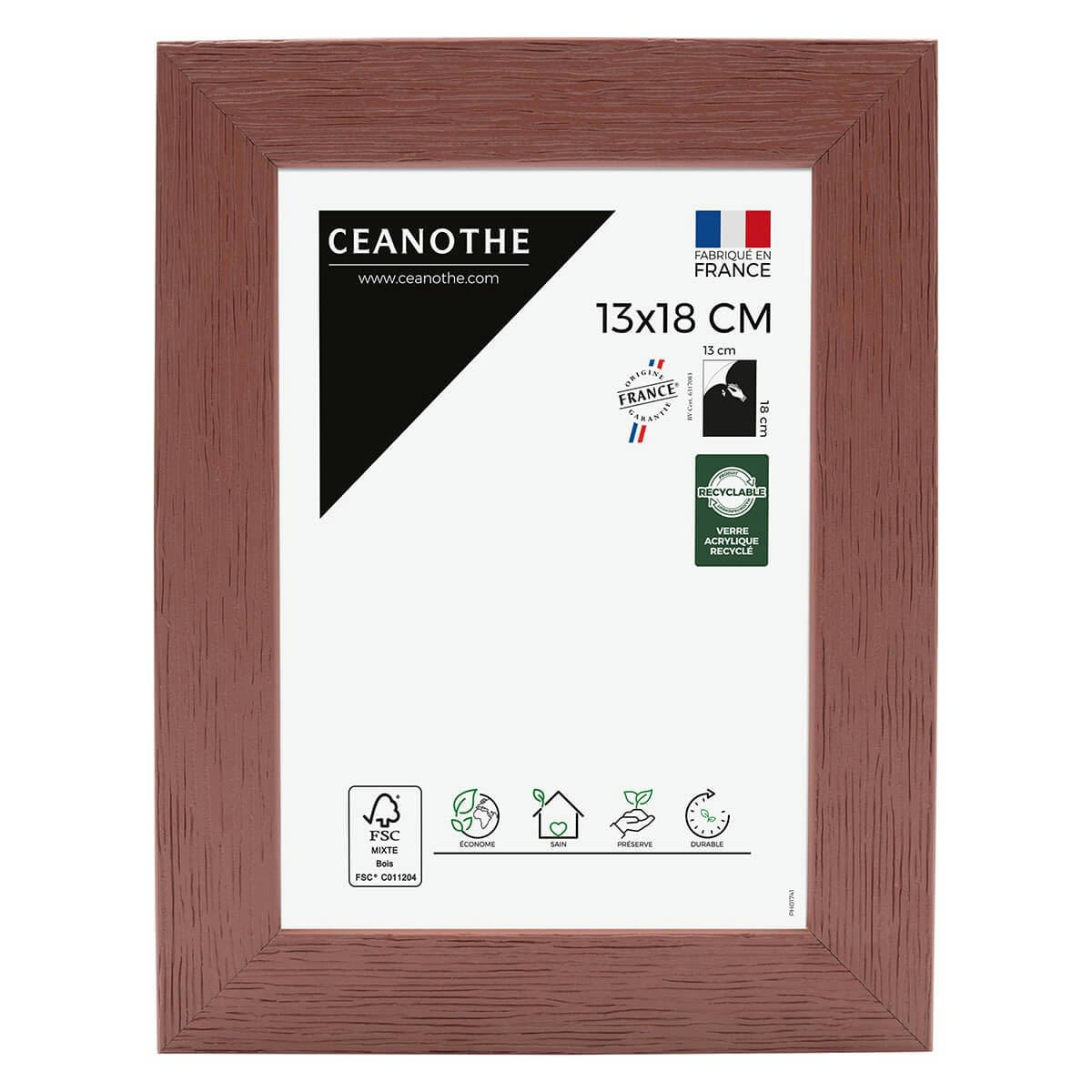 TUTTI FRUTTI - Cadre photo bois reconstitué Terracotta 13x18 cm