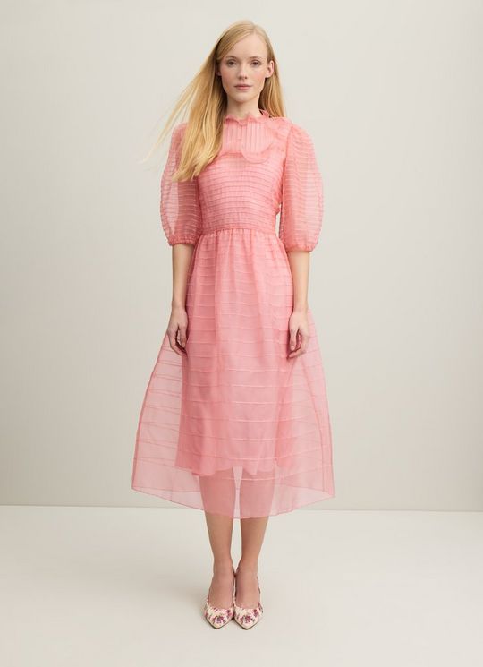 Maddie Pink Silk Organza Dress