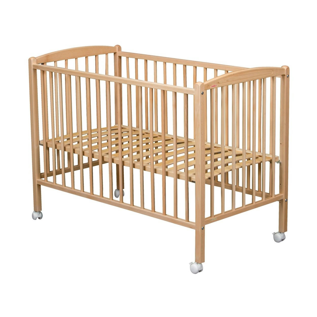 ARTHUR - Lit réglable en hauteur en hêtre massif naturel foncé 70x140