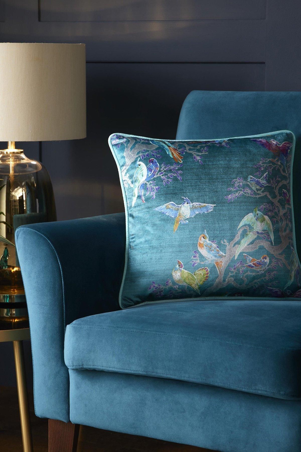Laurence Llewelyn-Bowen Birdity Absurdity' Soft Touch Velvet Filled Cushion