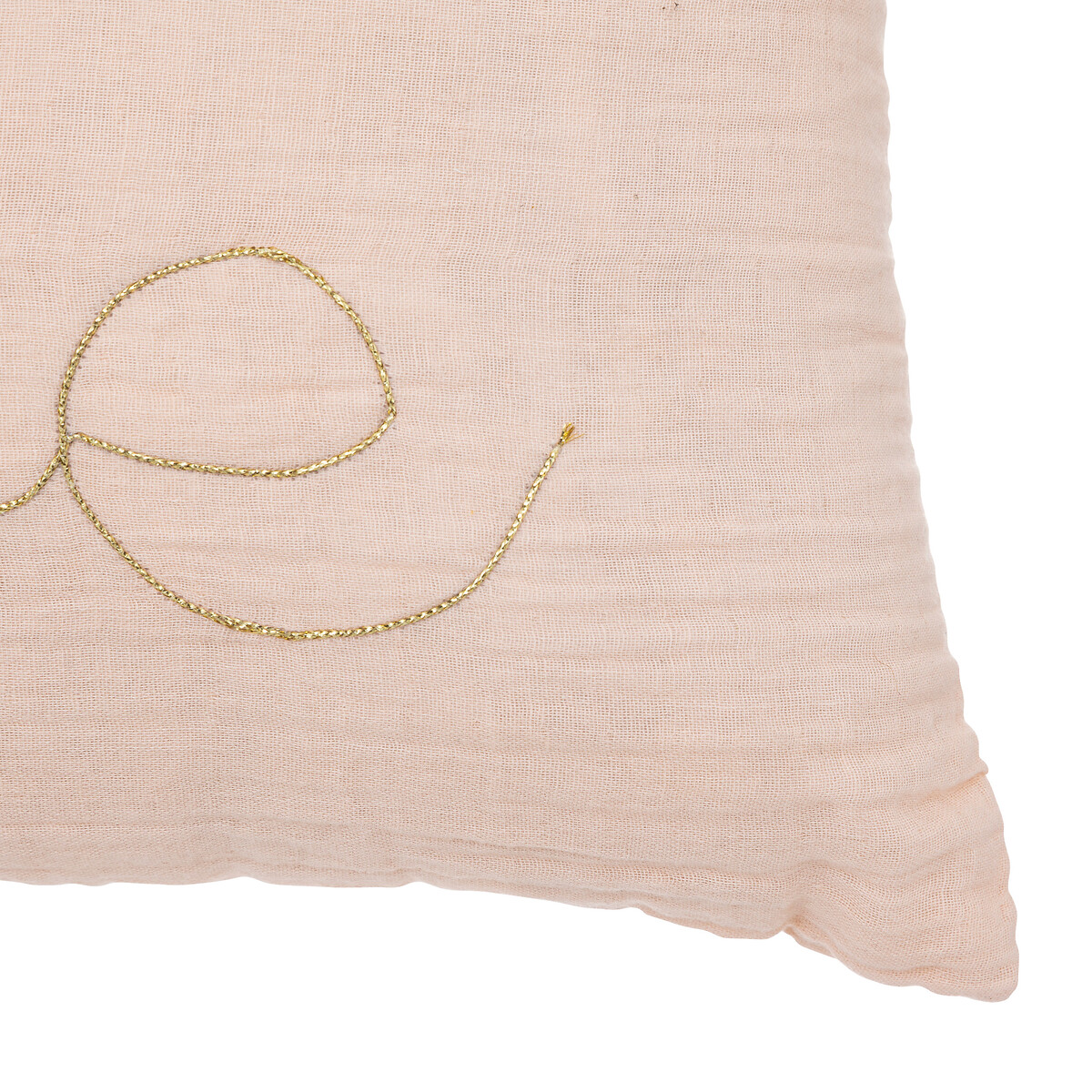 Rectangular cushion "Lili" Cotton gauze, white, 50x30 cm