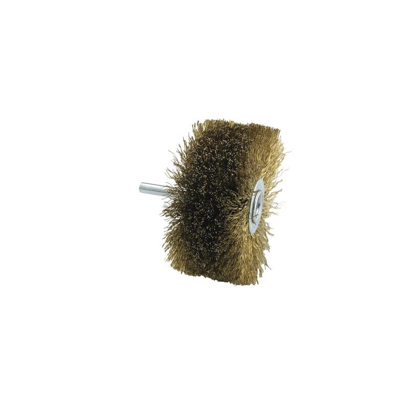 Brosse circulaire avec fil en acier laitonné ø 80 x 33 mm