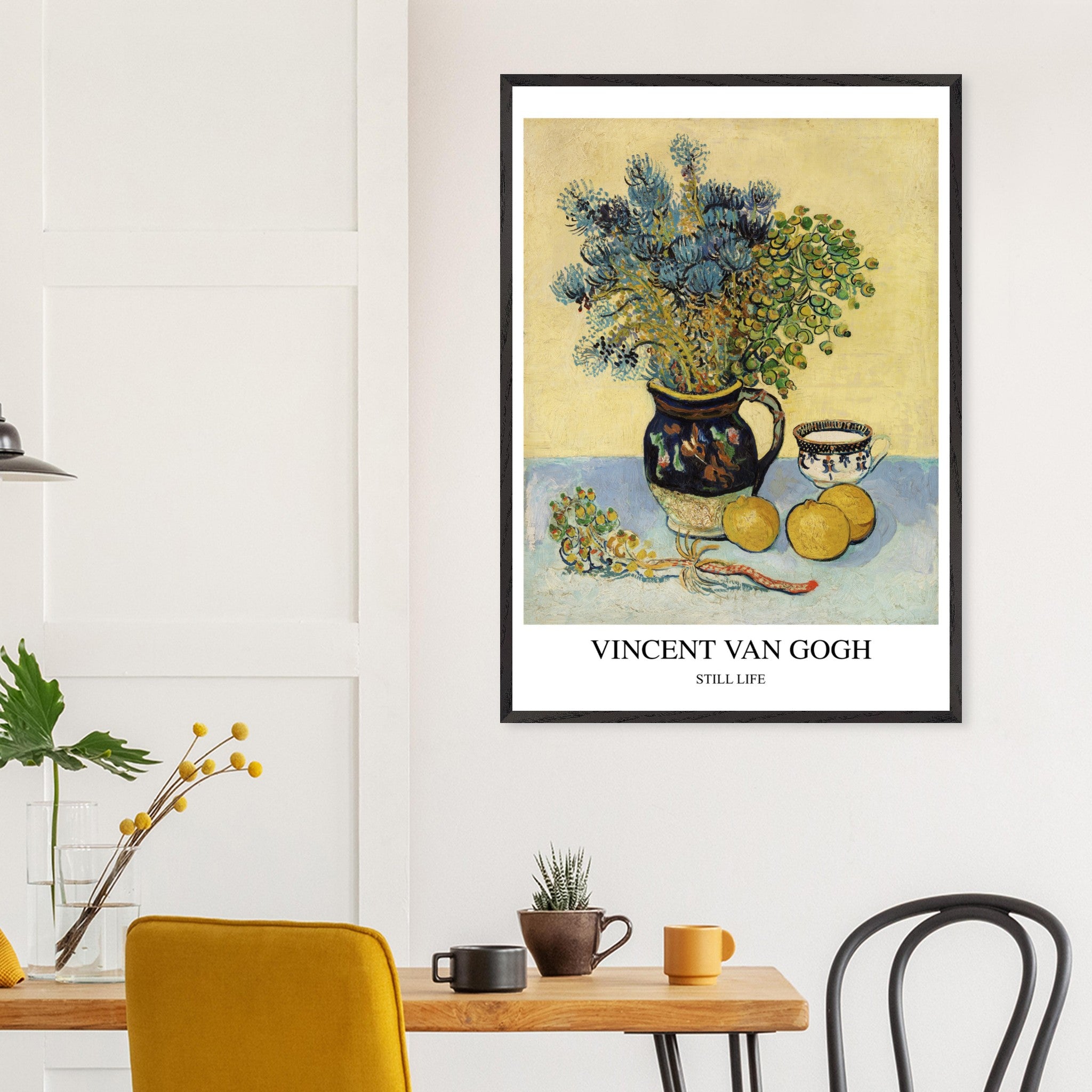 Artfulprints Poster Vincent van Gogh - Still life  - 70x100 cm - Geel