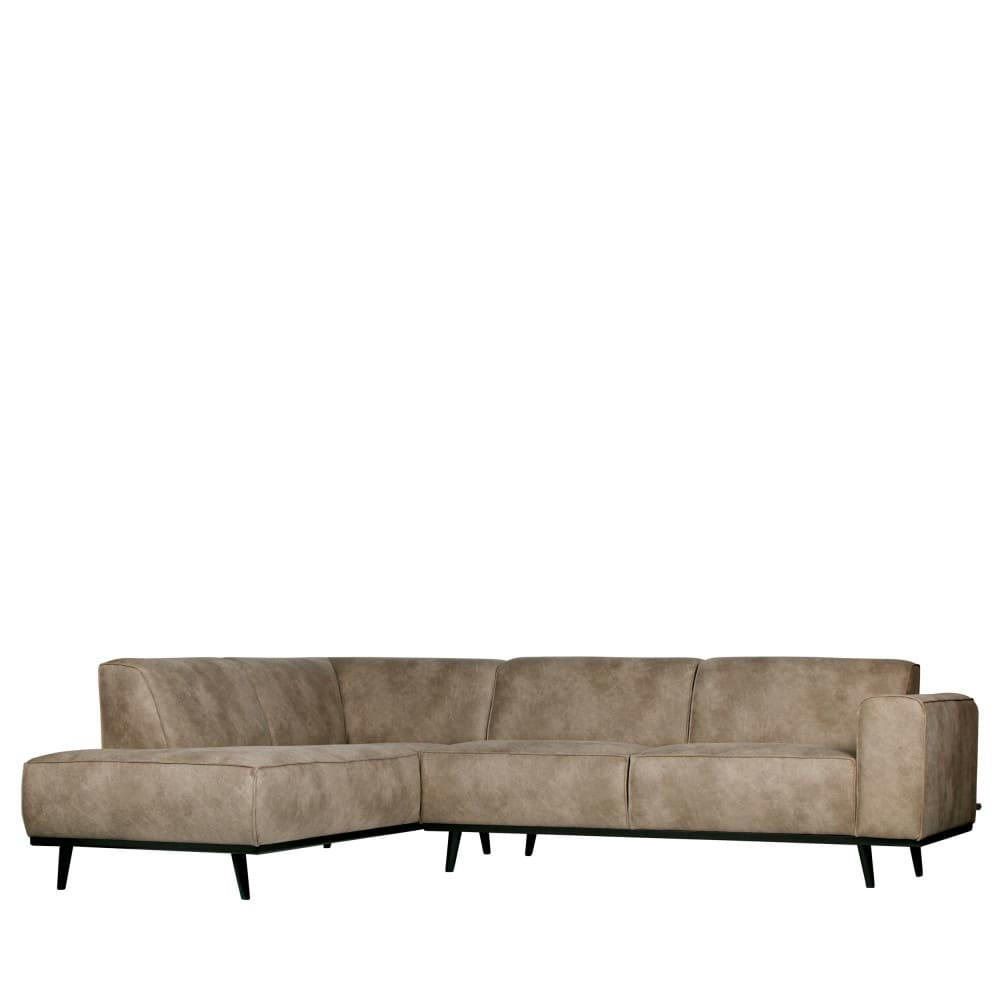 STATEMENT - Canapé d'angle gauche en Elephant Skin taupe