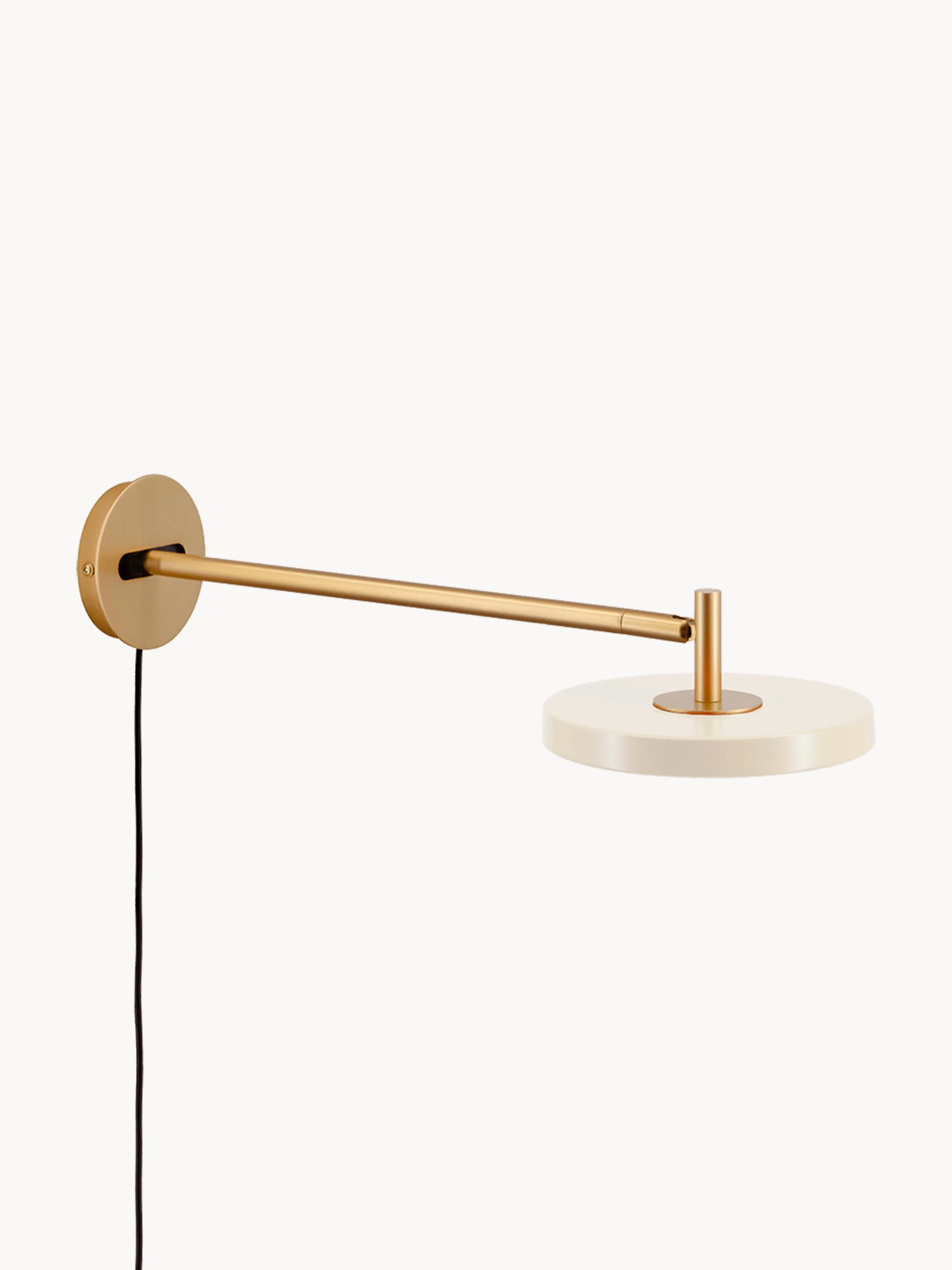 Große verstellbare LED-Wandleuchte Asteria mit Stecker, dimmbar