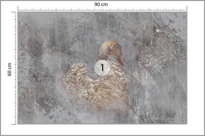 Fototapeta Abstrakcyjny Łabędź 90x60cm