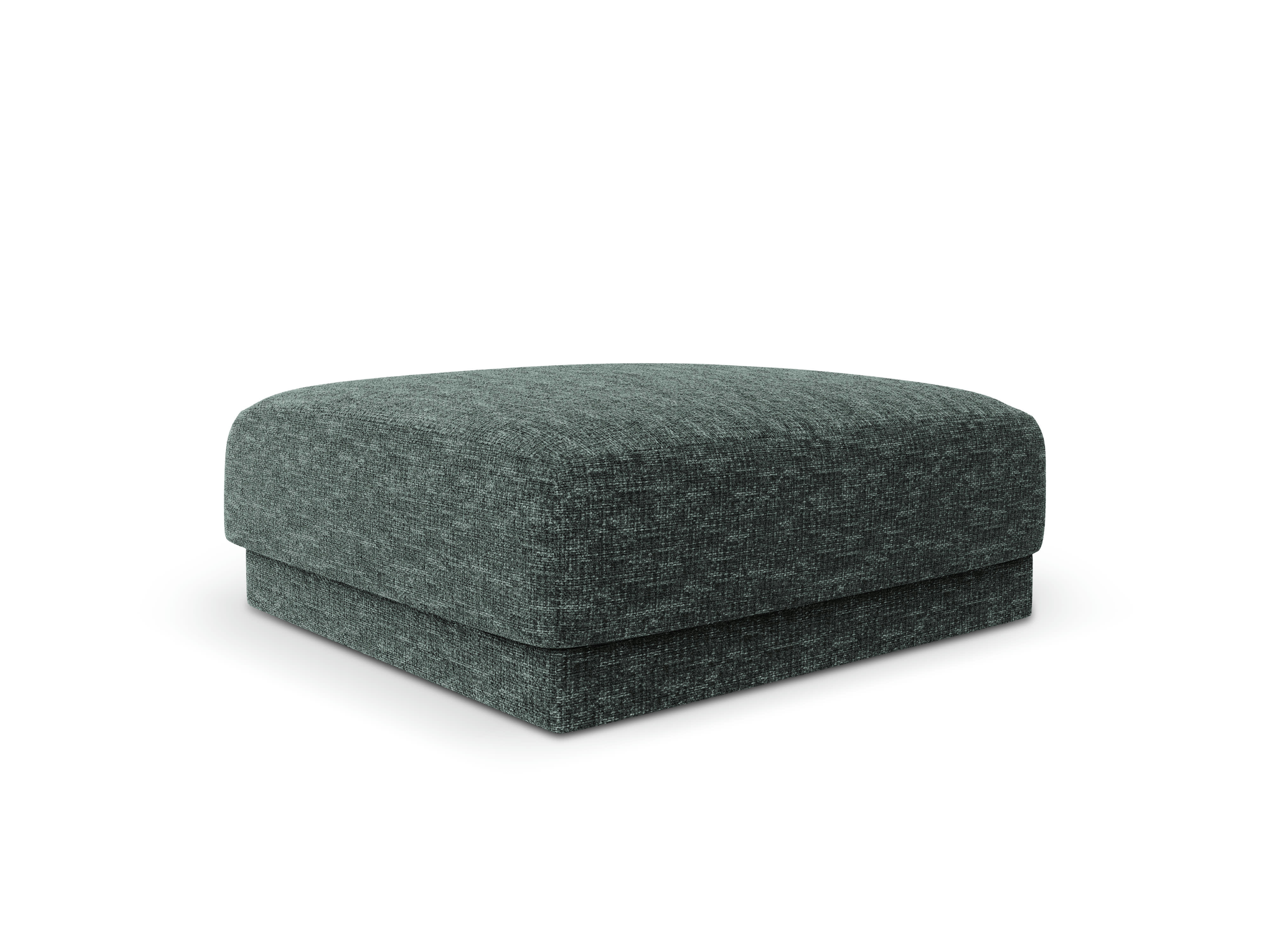 MILEY - Pouf 1 place en tissu chenille pétrole
