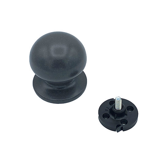 Bouton tirant de porte fixe D70 mm en aluminium GRIS ANTIQUE - breveté