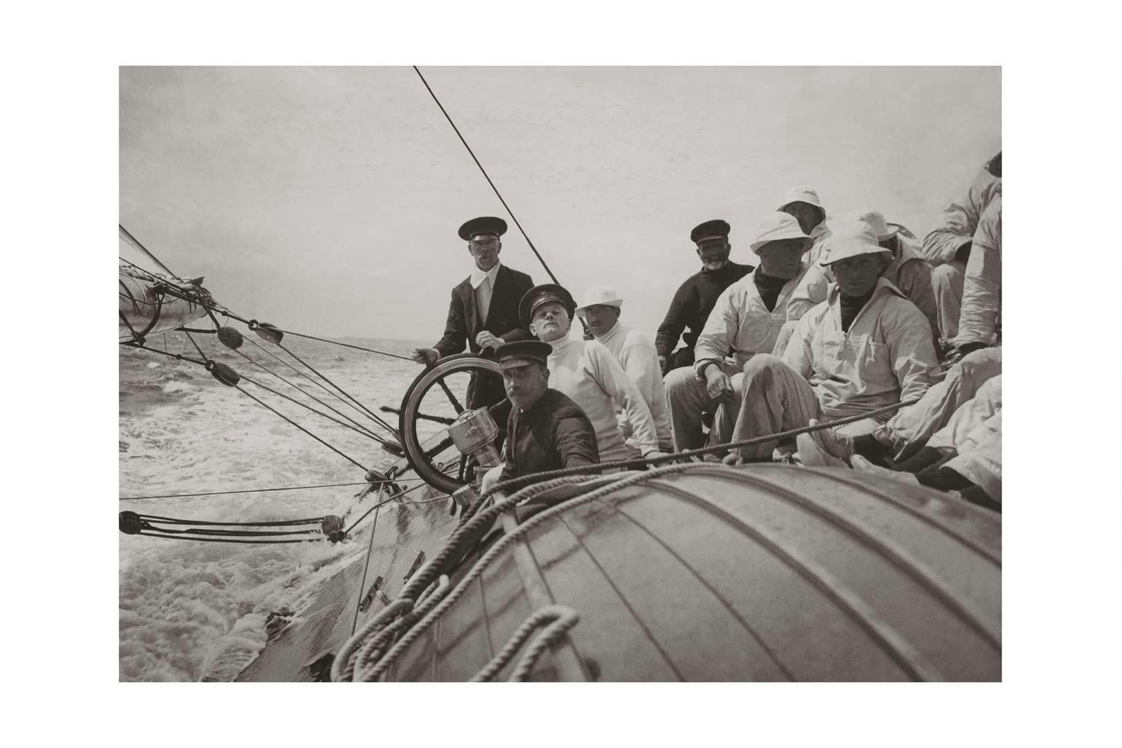SUR L'EAU - Photo ancienne noir et blanc bateau n°30 alu 60x90cm