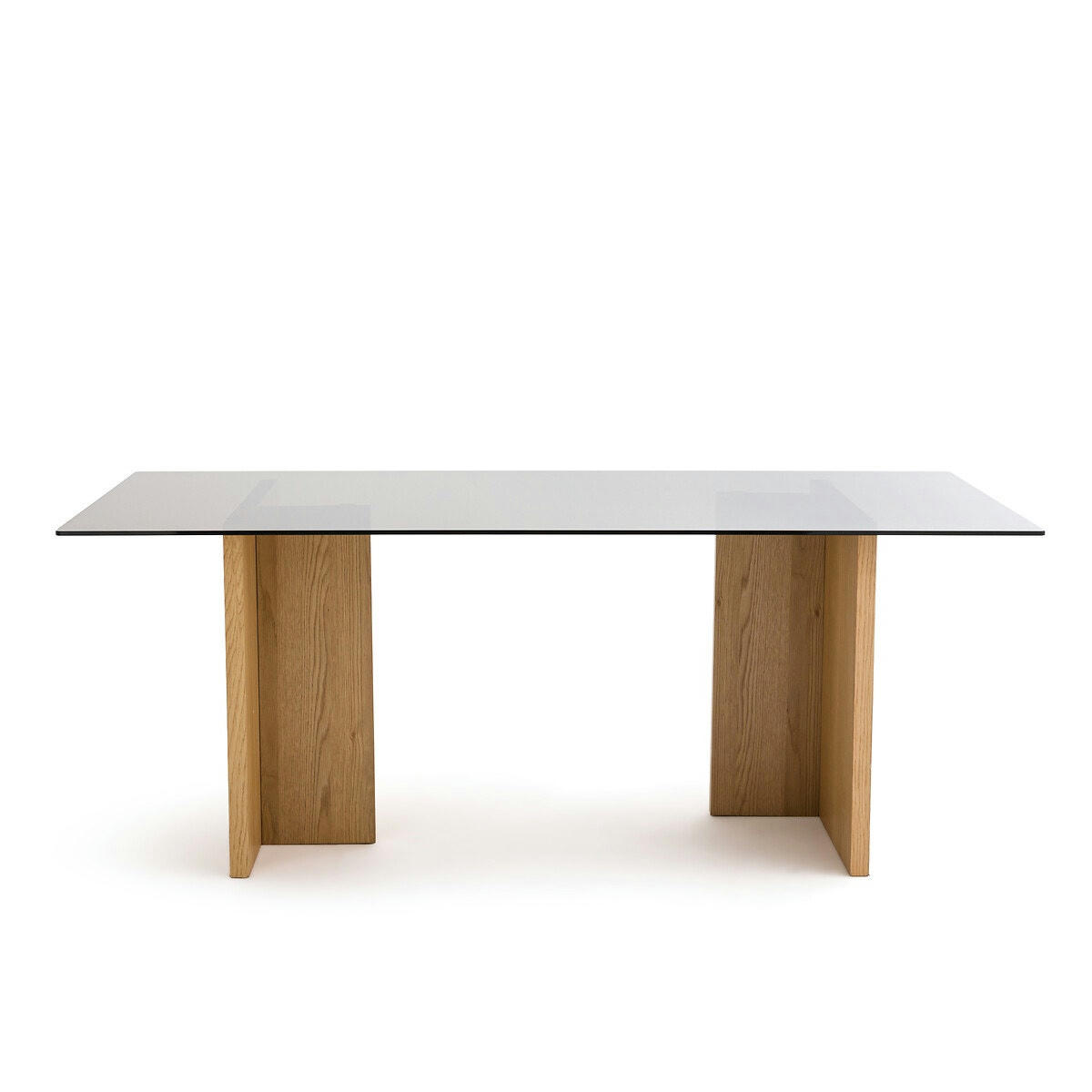 Table à manger, verre fumé, 6/8 couverts, Archita