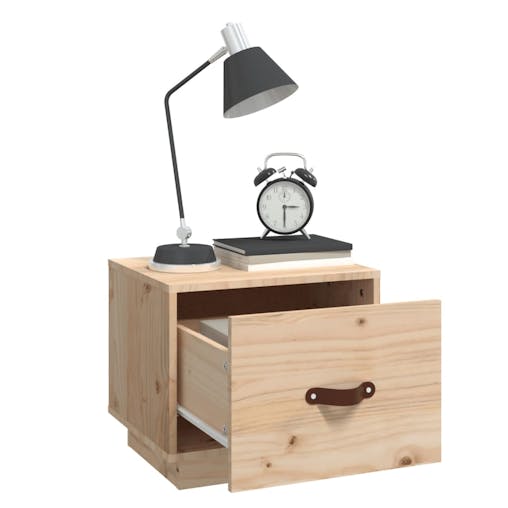 NNEVL Bedside Cabinets 2 pcs 40x34x35 cm Solid Wood Pine
