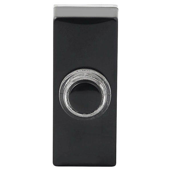 Bouton de sonnette filaire lumineux Blyss noir