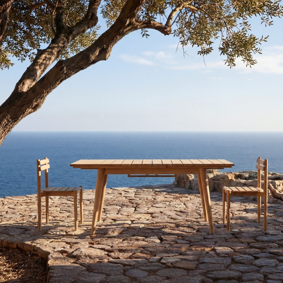 Tikamoon - Uitschuifbare tuintafel in massief teak 6-8 pers. Vadim