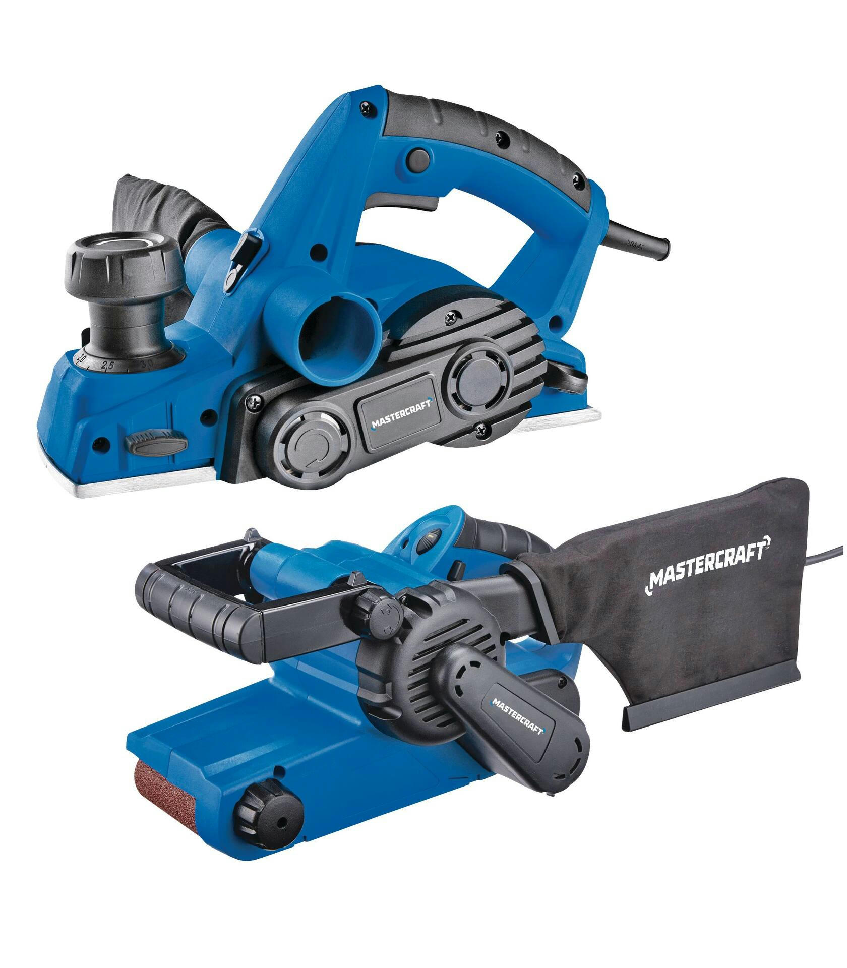 Mastercraft 6A Corded Variable Speed 3 x 21-in Belt Sander & 3-1/4-in Planer Tool Combo Set