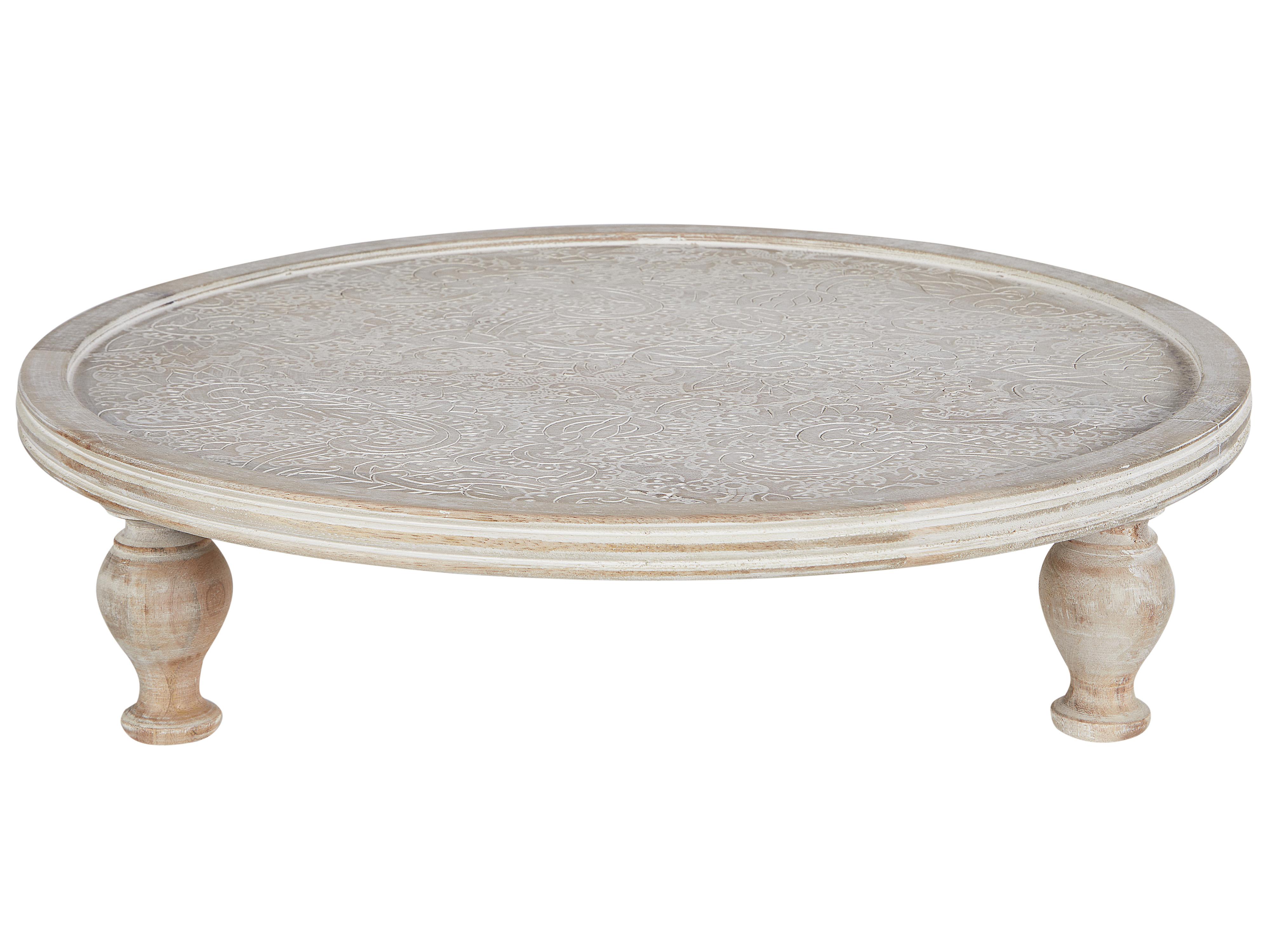 Cake Stand LUKSOR Mango Wood Light Brown
