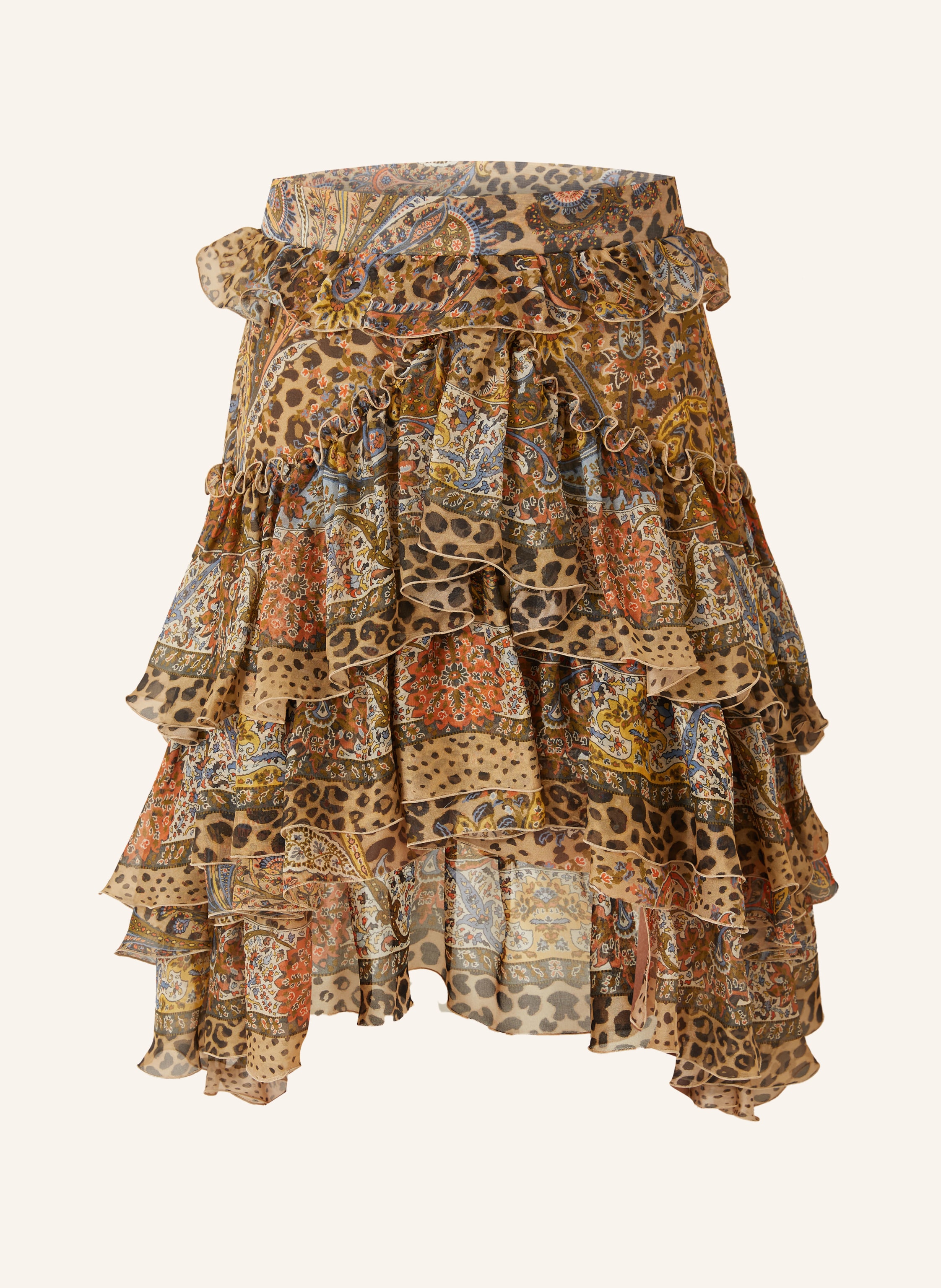 ETRO Seidenrock mit Rüschen