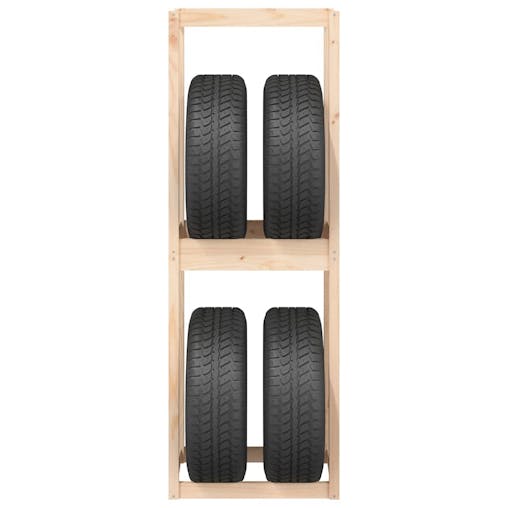 NNEVL Tire Rack 63x40x180 cm Solid Wood Pine