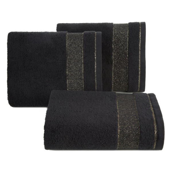 Ręcznik Nessy 30x50 czarny 500 g/m2 frotte bawełniany