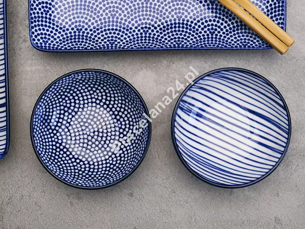Zestaw do sushi dla 2 osób (4 el.) z pałeczkami Tokyo Design Studio - Nippon Blue 17991