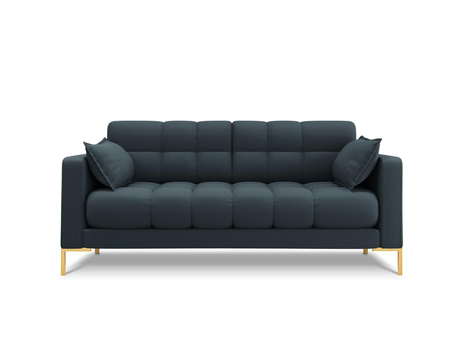 MAMAIA - Canapé 2 places en tissu structurel bleu