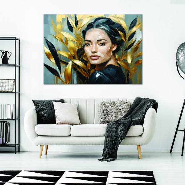Feeby Obraz na płótnie, Kobieta Złoto Glamour 60x40