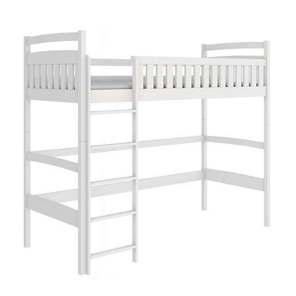 Lit mi-hauteur 90x200 sommier inclus Camille Blanc