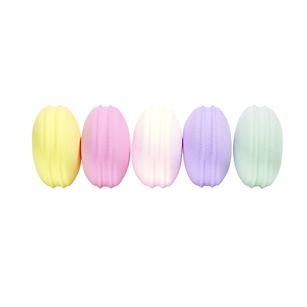 Lot de 5 éponges à maquillage forme macaron