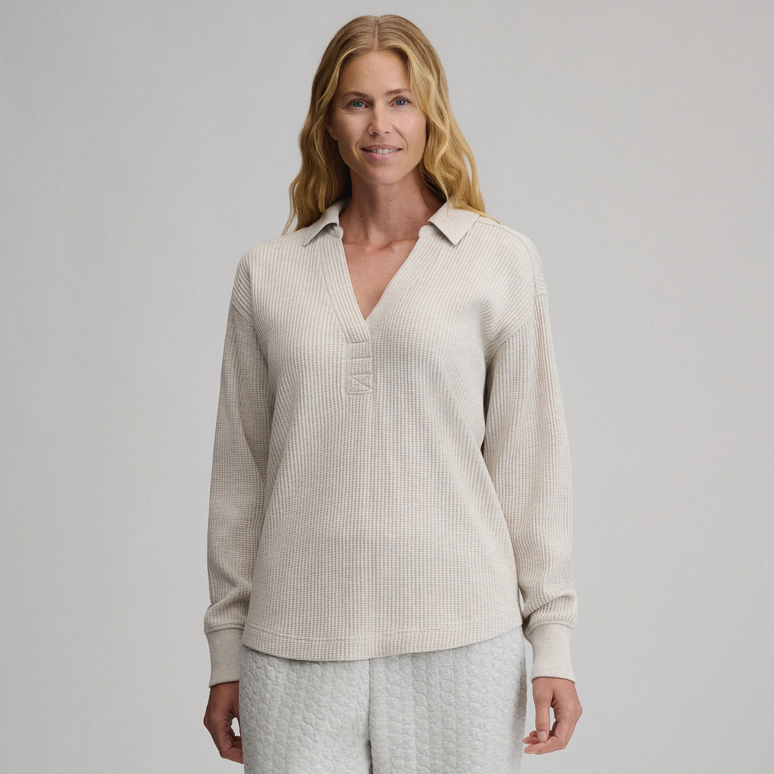 Women's Lounge V-Neck Thermal Crew