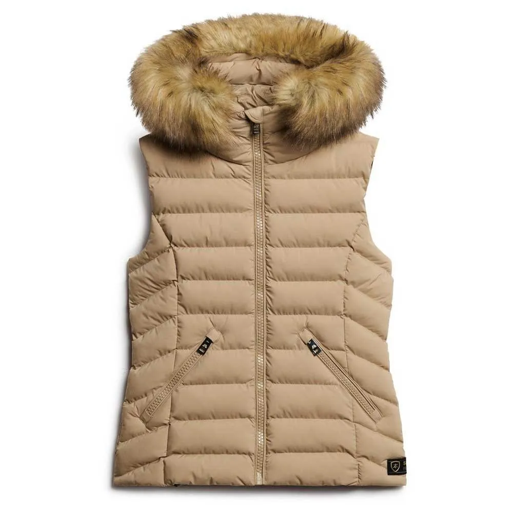 Superdry Fuji Faux Fur vest refurbished