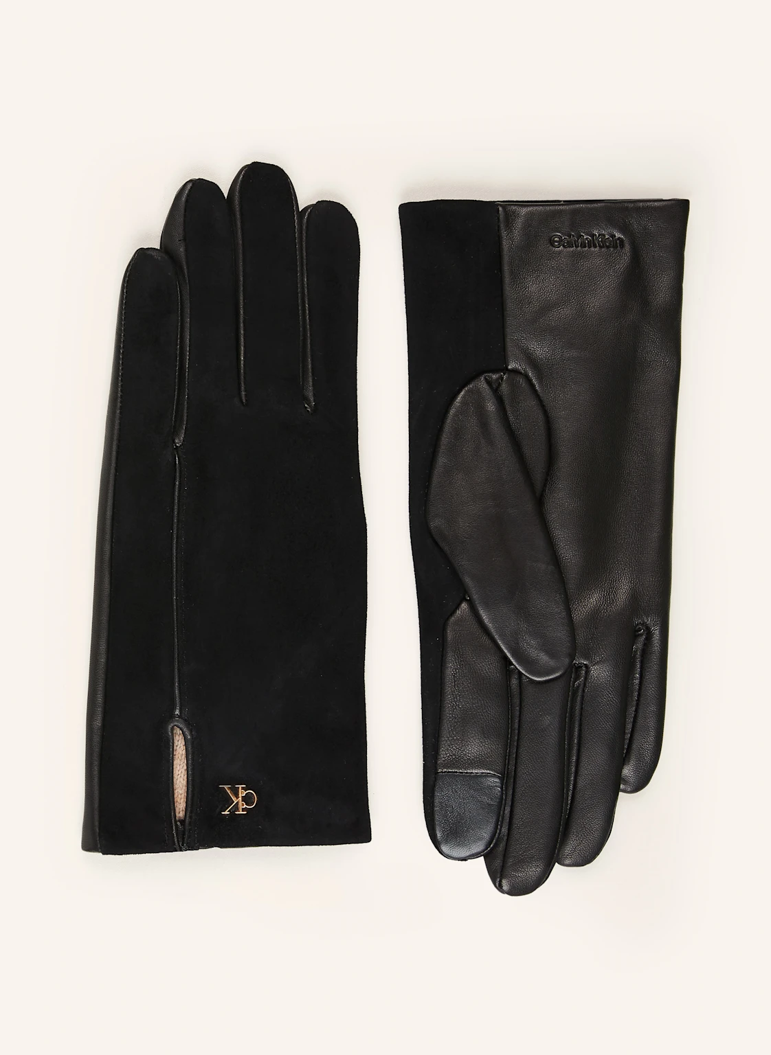 Calvin Klein Lederhandschuhe mit Touchscreen-Funktion