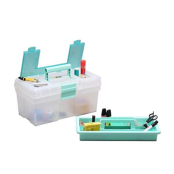Mallette à Outils Transparente Colorée Allit - Vert