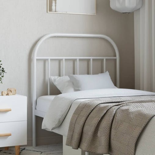 NNEVL Metal Headboard White 90 cm