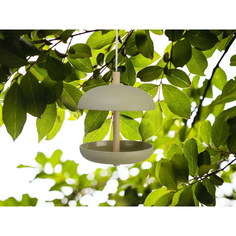 Decoris Vogelvoedersilo - hangend - bamboe - lichtgroen - 25 cm