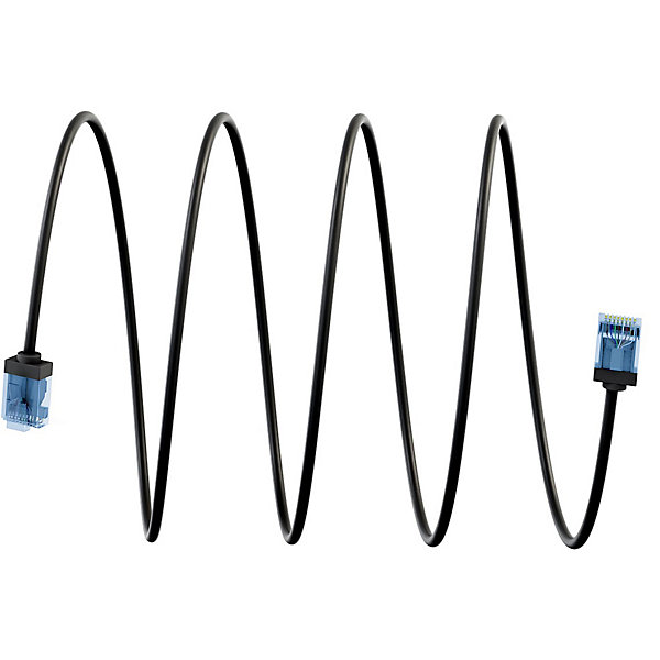 Câble Ethernet slim flexible Cat6a 15cm GOOBAY