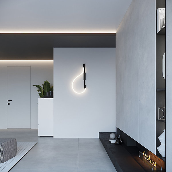 Applique murale en Aluminium - LUMA 91463 - Noir - IP20 - 17-39W - LED