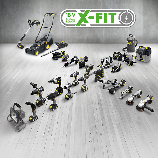 KIT XFB-GRINDER Meuleuse d'angle 18V BRUSHLESS 115mm   batterie 1,5Ah   chargeur rapide