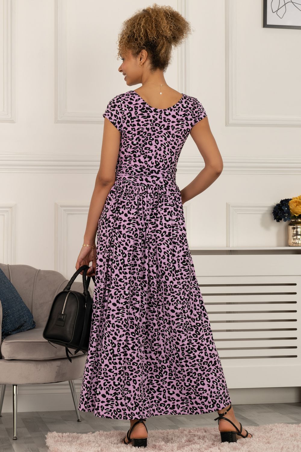 Jolie Moi Karlee Cap Sleeve Maxi Dress