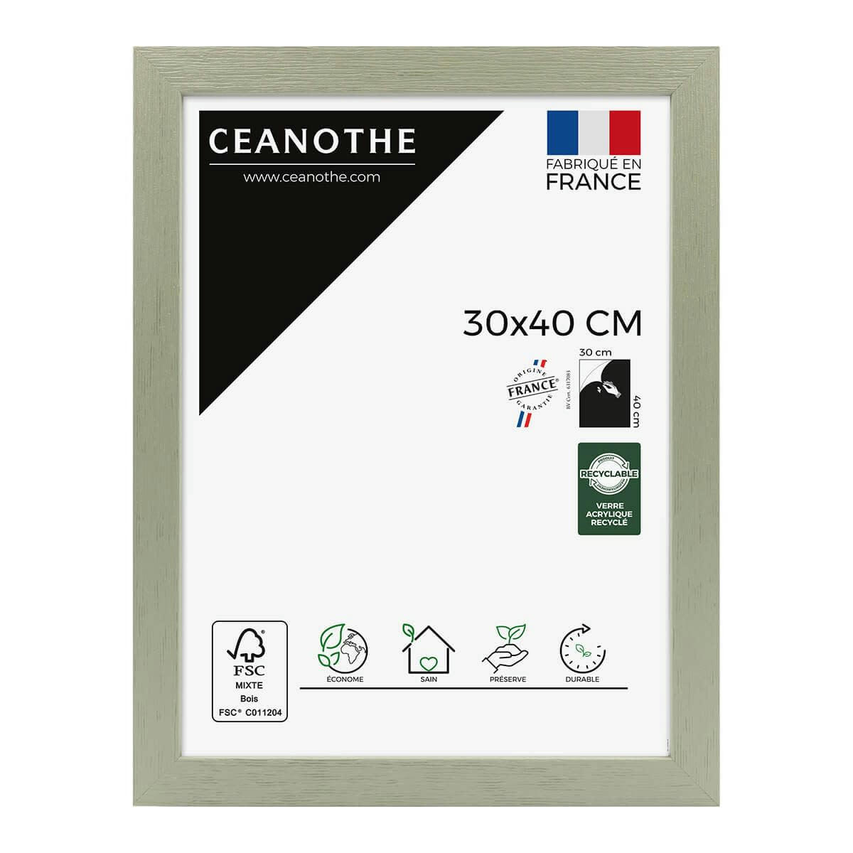 KARMA - Cadre photo tilleul 30x40 cm bois reconstitué fsc