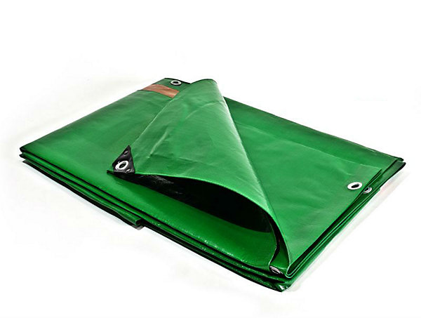 Bâche pro 250 g/m² TECPLAST - vert - 5 x 8 m - BA2505X8