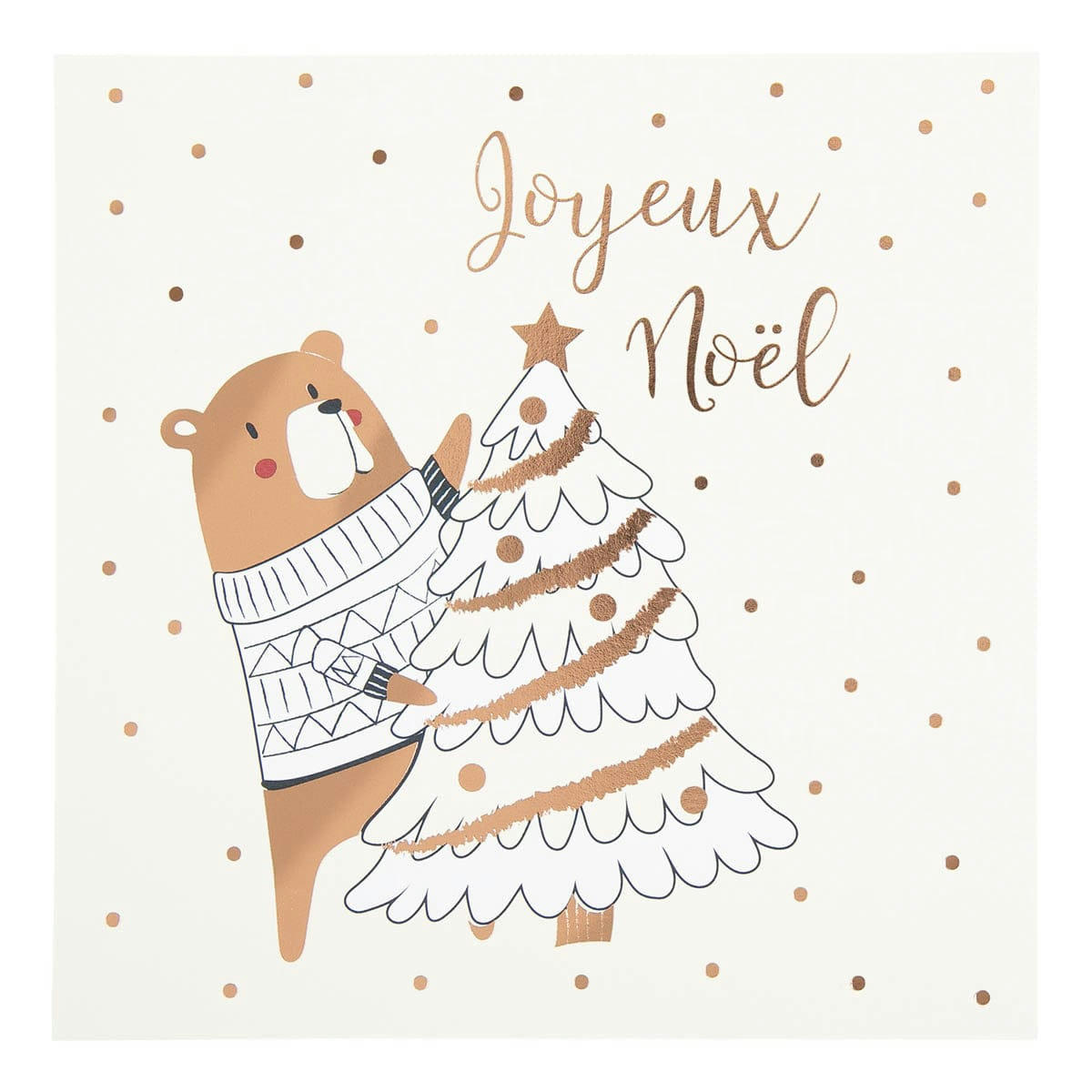 - Carte De Vœux Etincelle Ours Sapin