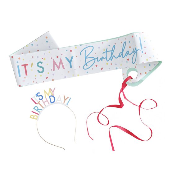 Ginger Ray Birthday Sash and Headband