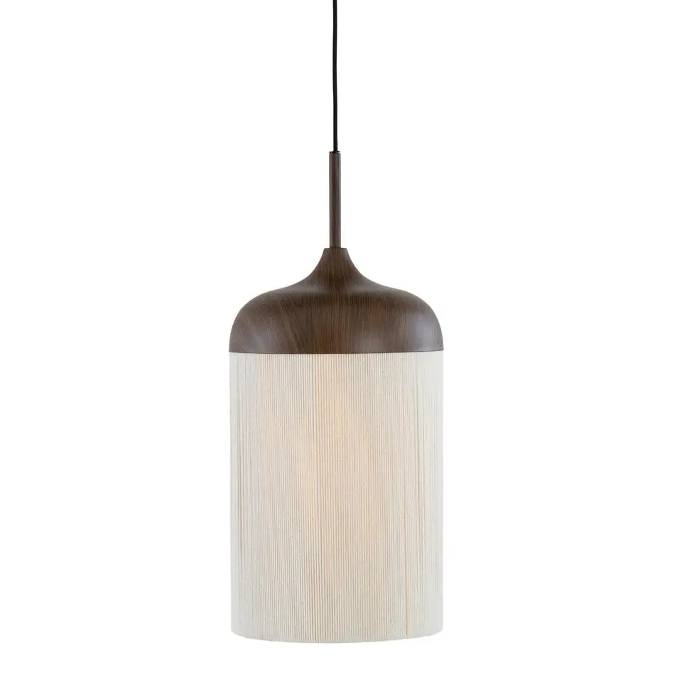 Hanglamp Dania - Bruin/Cr&egrave;me - &Oslash;27.5x52cm