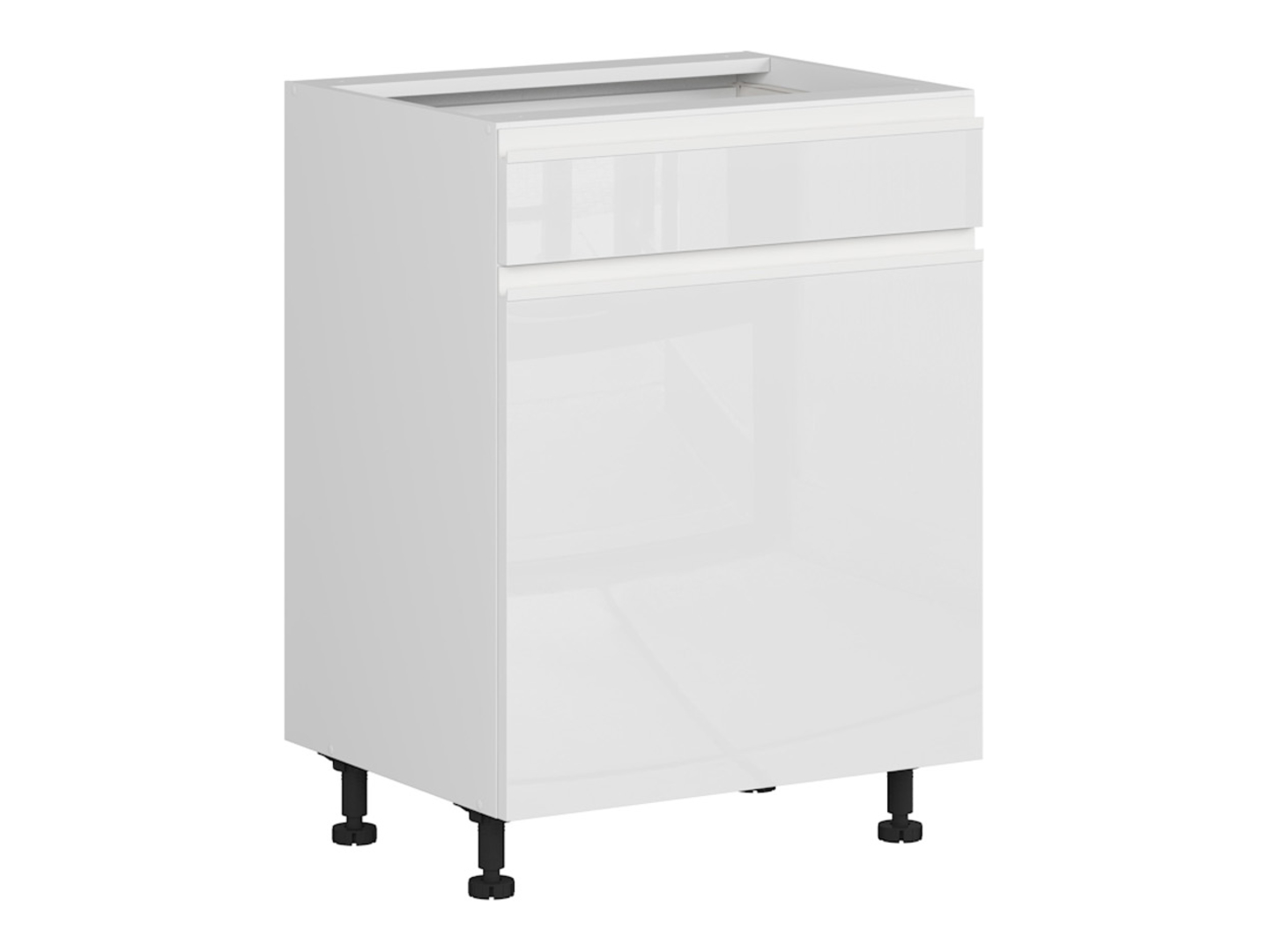 Szafka kuchenna dolna Sole 60 cm prawa biały połysk